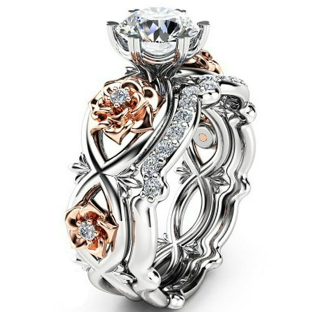 Gemmart Four Color Option Water Drop Shape Cubic Zirconia rose gold engagement ring fashion ring set Gemmart Four Color Option Water Drop Shape Cubic Zirconia rose gold engagement ring fashion ring set